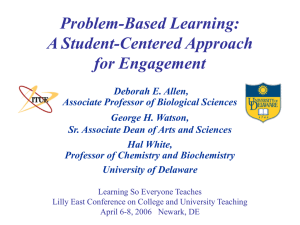 Problem-Based Learning: A Student-Centered Approach for Engagement