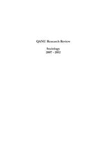QANU Research Review  Sociology 2007 - 2012