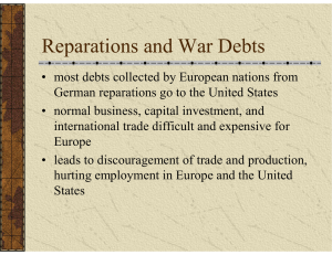 Reparations and War Debts