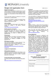 Single Unit application form Enrolment Single unit enrolment