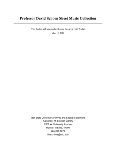 Professor David Schoen Sheet Music Collection