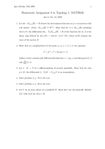 Homework Assignment 9 in Topology I, MATH636