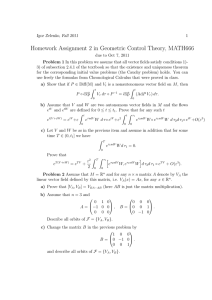 Homework Assignment 2 in Geometric Control Theory, MATH666