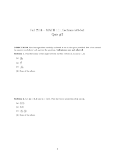 Fall 2014 – MATH 151, Sections 549-551 Quiz #2