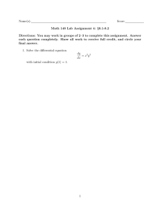Name(s): Score: Math 148 Lab Assignment 4: §8.1-8.2