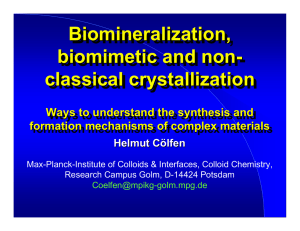 Biomineralization , Biomineralization, biomimetic