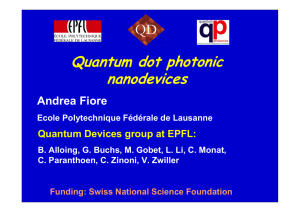 Quantum dot photonic nanodevices QD Andrea Fiore
