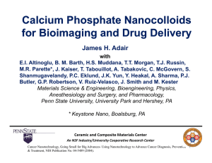Calcium Phosphate Nanocolloids f Bi i i