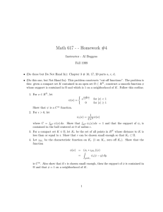 Math 617 - - Homework #4 Instructor - Al Boggess Fall 1999 •