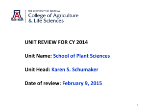UNIT REVIEW FOR CY 2014 Unit Name:  Unit Head: