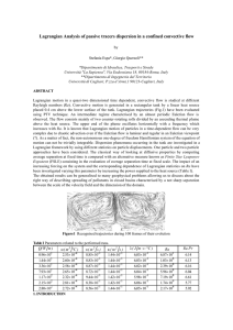 Lagrangian Analysis of passive tracers dispersion in a confined convective...
