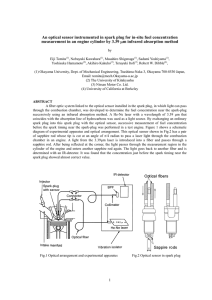 An optical sensor instrumented in spark plug for in-situ fuel... measurement in an engine cylinder by 3.39 m infrared absorption method