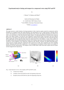 Experimental study of mixing and transport in a compressed vortex...
