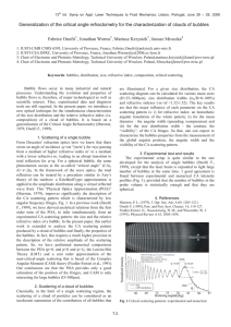 Generalization of the critical angle refractometry for the characterization of... Fabrice Onofri