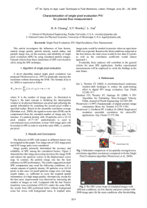 Characterization of single pixel evaluation PIV for precise flow measurement H.-S. Chuang