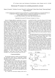 Stereoscopic PIV analysis of an oscillating piezoelectric unimorph Simon J.Croucher