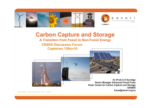 Carbon Capture and Storage A Transition from Fossil to Non-Fossil Energy