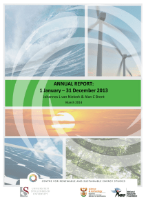 ANNUAL REPORT: 1 January – 31 December 2013 March 2014