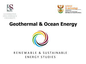 Geothermal &amp; Ocean Energy