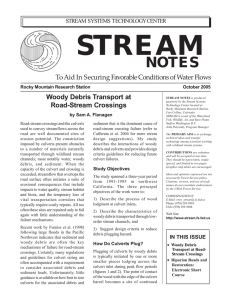 STREAM NOTES To Aid In Securing Favorable Conditions of Water Flows