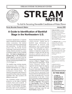STREAM NOTES A Guide to Identification of Bankfull Stage in the Northeastern U.S.