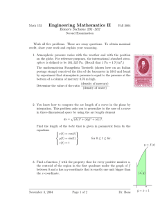 Engineering Mathematics II Honors Sections 201–202