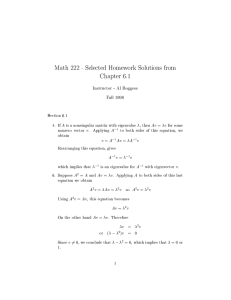 Math 222 - Selected Homework Solutions from Chapter 6.1