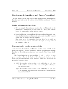 Subharmonic functions and Perron’s method