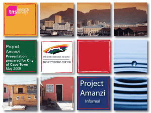 Project Amanzi Presentation prepared for City
