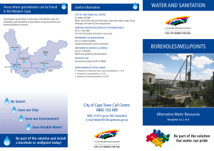 WATER AND SANITATION Areas where groundwater can be found Useful information