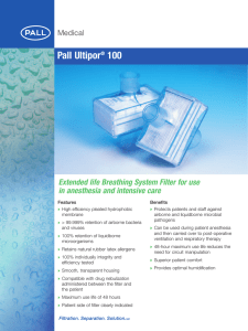 Pall Ultipor 100 Extended life Breathing System Filter for use