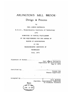 ARLINGTON'S MILL BROOK: Design