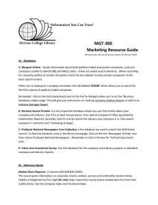 MGT-300 Marketing Resource Guide