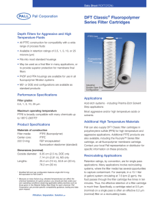 DFT Classic Fluoropolymer Series Filter Cartridges Depth Filters for Aggressive and High