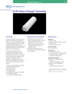 FLHF Kleen-Change Assembly ® Chemical Filtration