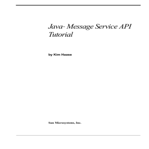 Java Message Service API Tutorial by Kim Haase