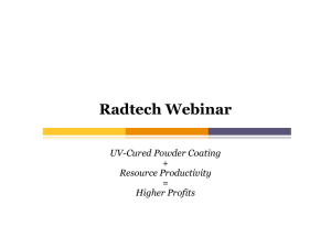 Radtech Webinar UV-Cured Powder Coating + Resource Productivity