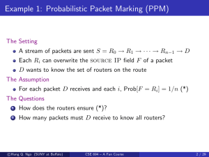Example 1: Probabilistic Packet Marking (PPM)