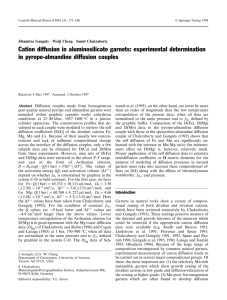 Cation diffusion in aluminosilicate garnets: experimental determination in pyrope-almandine diffusion couples