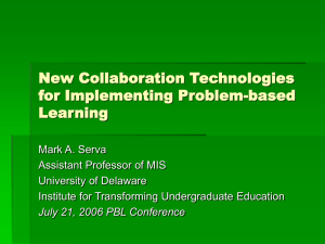 New Collaboration Technologies for Implementing Problem-based Learning