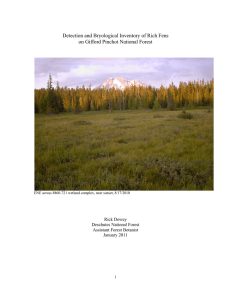 Detection and Bryological Inventory of Rich Fens  Rick Dewey