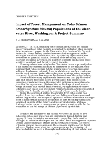 Impact of Forest Management on Coho Salmon Oncorhynchus kisutch