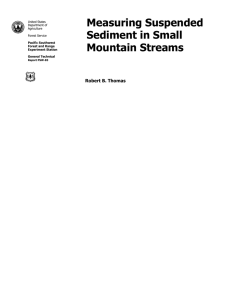 Measuring Suspended Sediment in Small Mountain Streams
