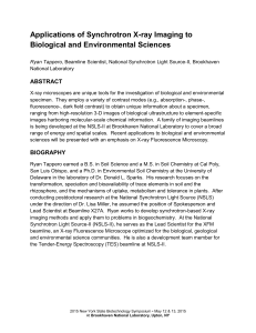 Applications of Synchrotron X-ray Imaging to Biological and Environmental Sciences  ABSTRACT
