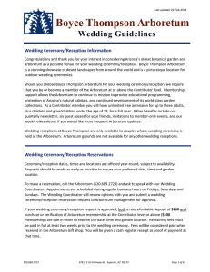 Wedding Guidelines Wedding Ceremony/Reception Information 