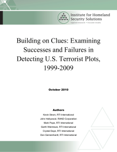 Building on Clues: Examining Successes and Failures in Detecting U.S. Terrorist Plots,