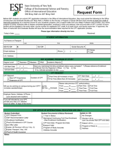 CPT Request Form  Office of International Education