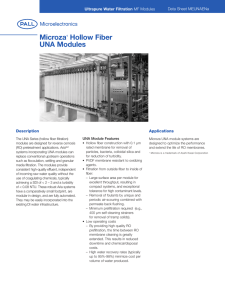 Microza Hollow Fiber UNA Modules Ultrapure Water Filtration