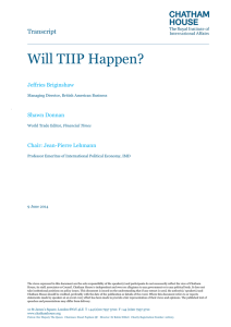 Will TIIP Happen?  Transcript Jeffries Briginshaw