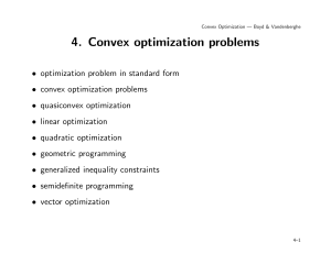 4. Convex optimization problems